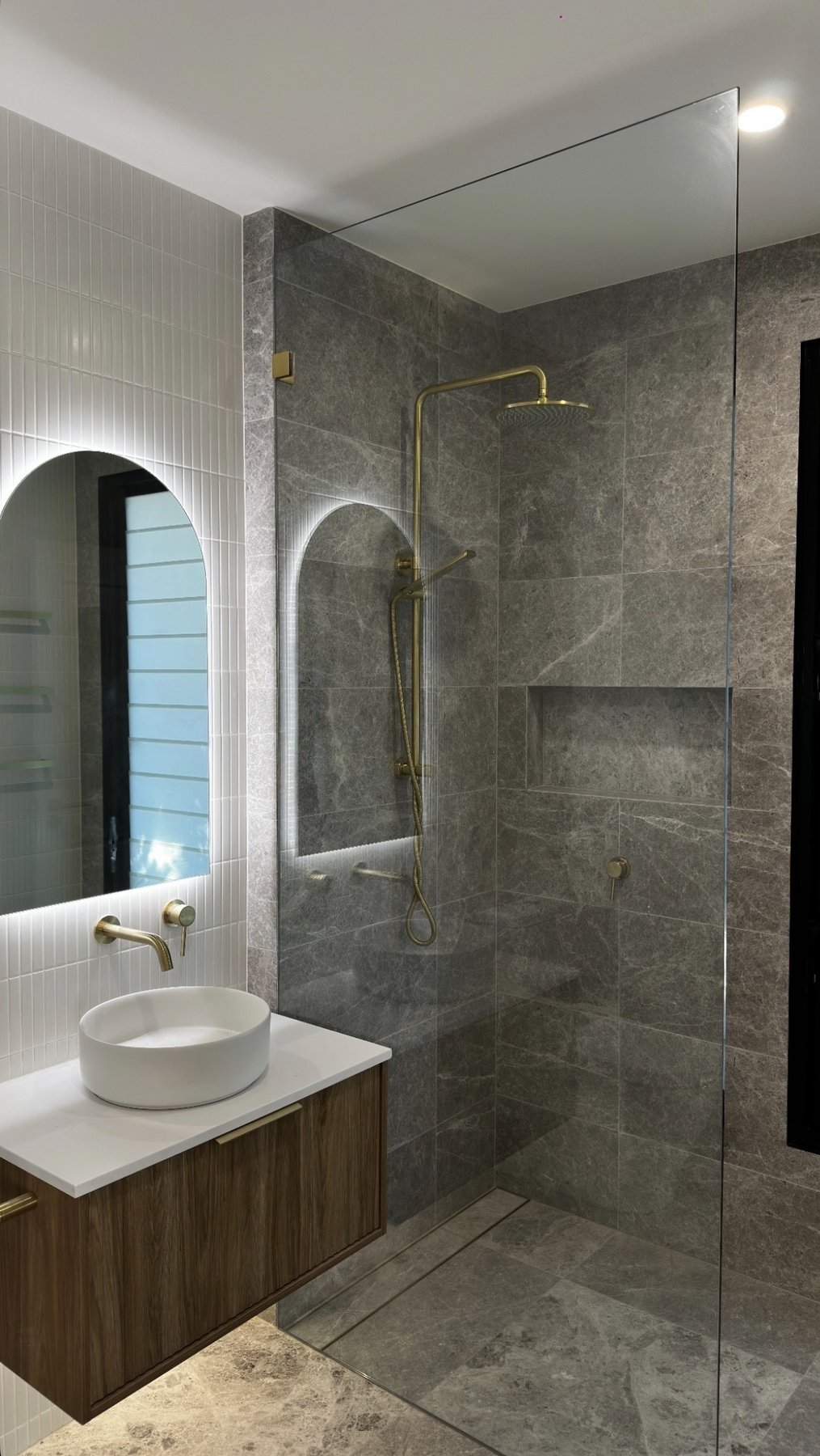 Luxury bathroom lighting and electrical fit-out, Sydney